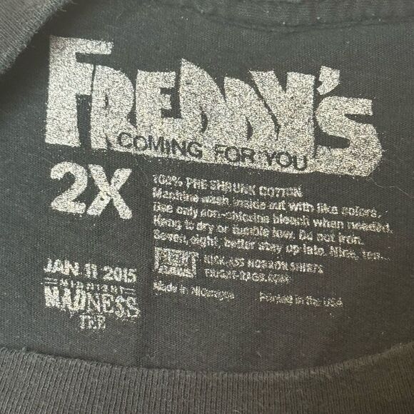 Fright Rags Freddy’s Coming For You Limited Edition Graphic Shirt Sz 2X - Picture 7 of 9